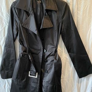 Bebe Black lined Trenchcoat size small